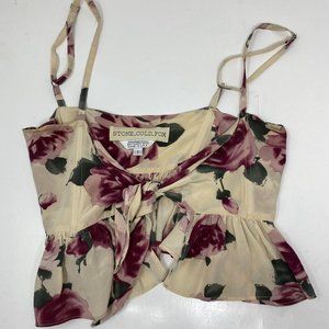 Stone Cold Fox Floral Silk Crop Top Bra 1